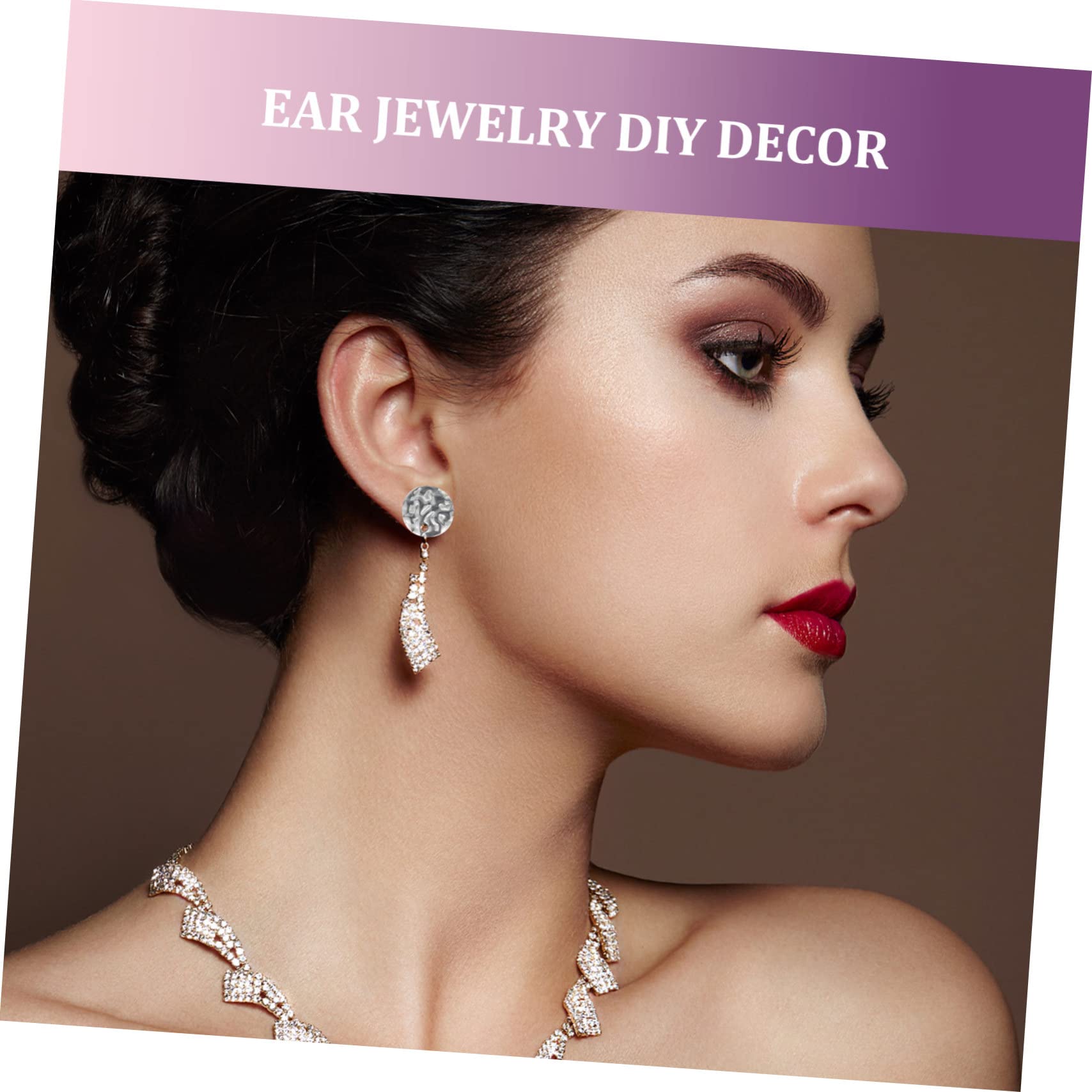 Juego De 2 Elegantes Pendientes Circulares De Acero Inoxidable Con Postes Suministros Para Hacer Pendientes 100 Unidades.