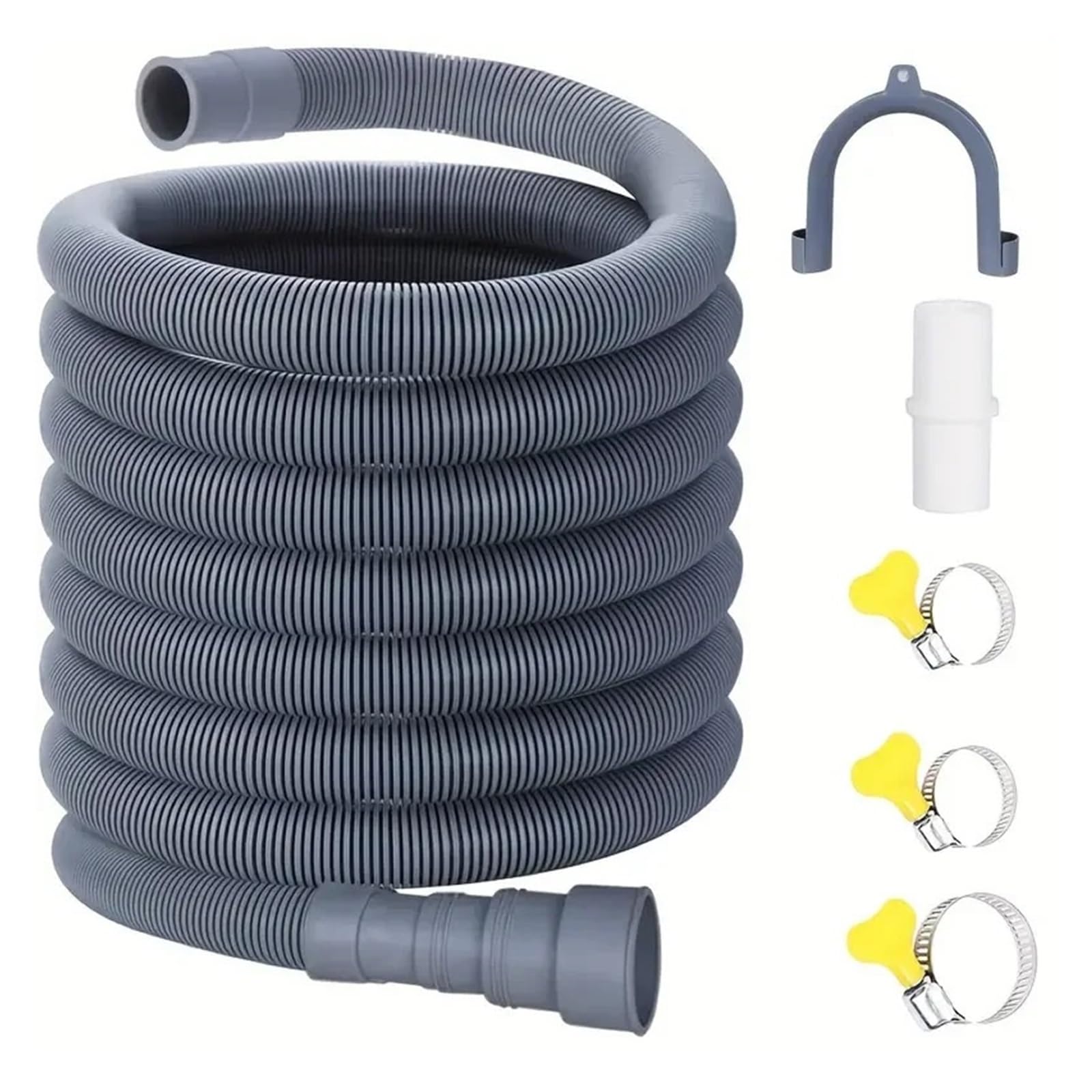 Washing Machine Drain Hose Flexible Dishwasher Drain Hose Extension Kits Corrugated Washer Discharge Hose 1.5 Meter 2.5 Meter(2.5m)