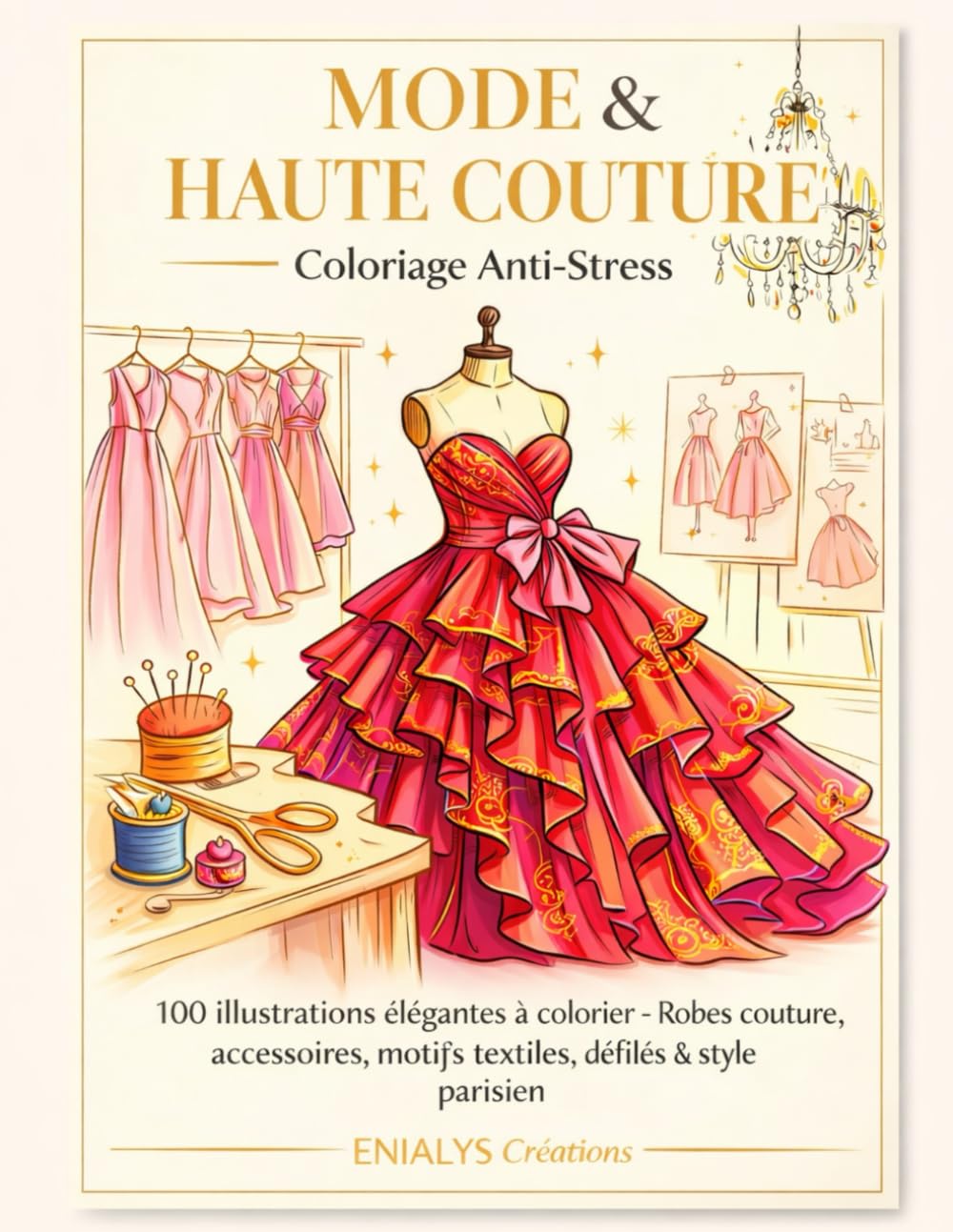 MODE & HAUTE COUTURE: Coloriage anti-stress pour adultes – Mode, haute couture, robes élégantes, accessoires, motifs textiles, défilés et univers fashion