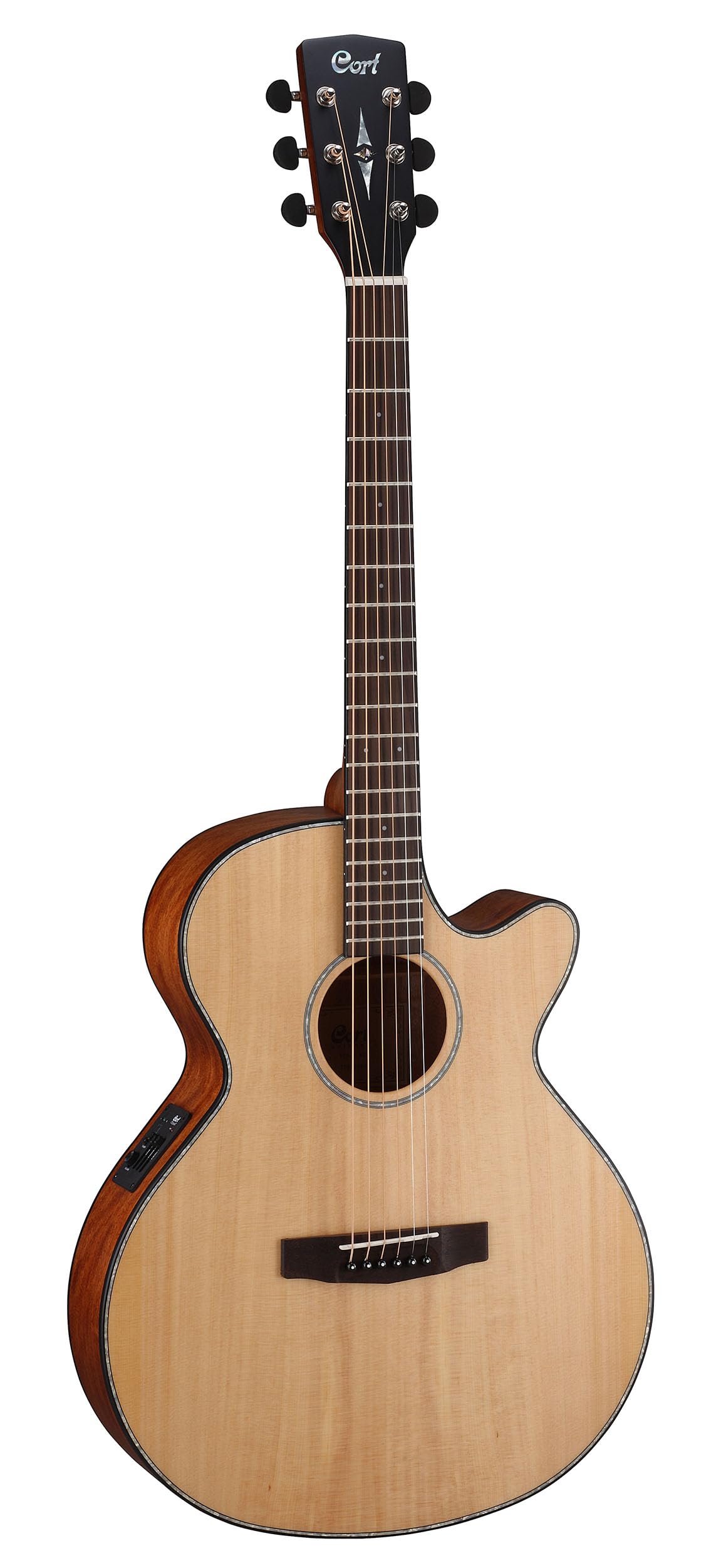 Amazon | Cort A-001-0554-0アコースティックギターのカッタウェイ電動