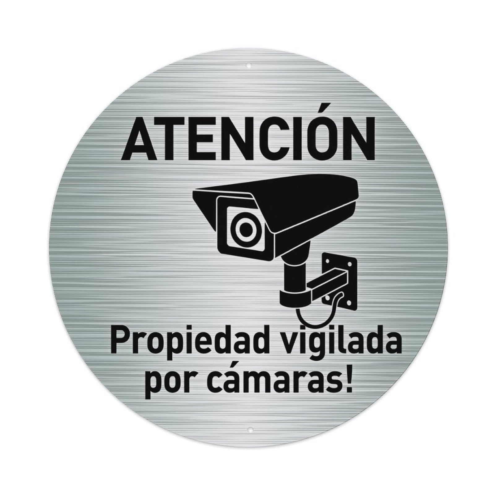 Attention Property Watched Cameras Metal Tin Sign Plaque