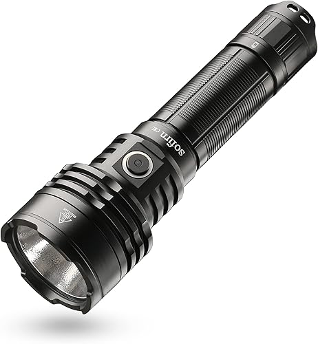 Sofirn Linterna táctica C8L con 3100 lúmenes, linterna recargable con LED XHP50D HI de hasta 1,742.1ft, IPX8 impermeable, para emergencia,