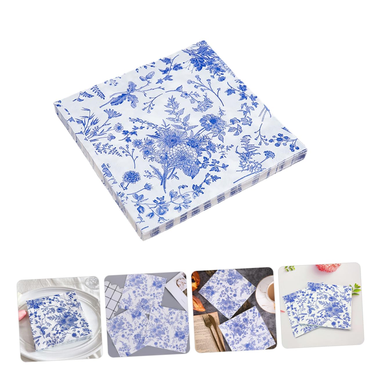 2 Series Servilleta Azul Y Servilletas Servilletas Azules Y De Despedida De Soltera De Postre Boda Papel 100 Piezas*2