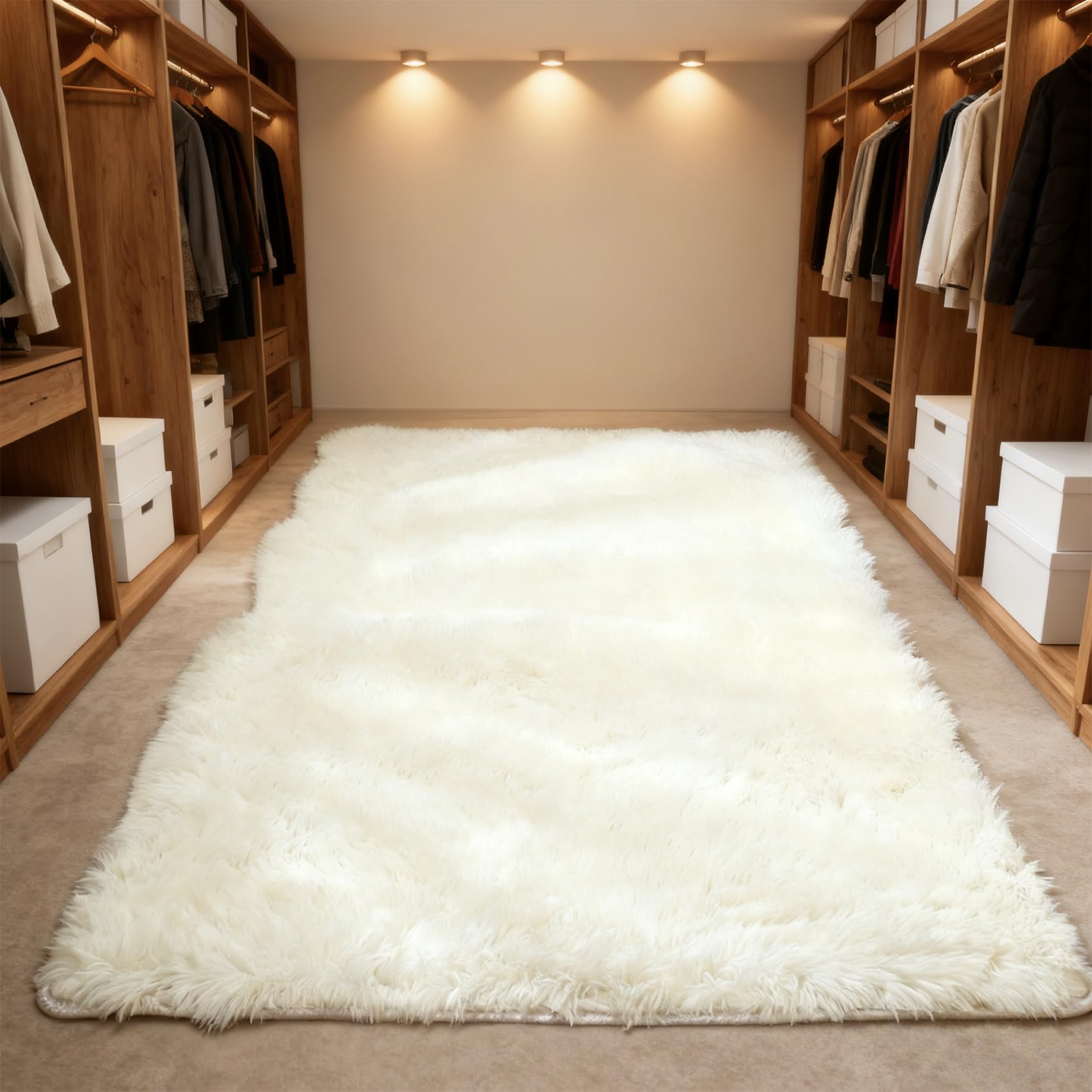 Tapis antidérapant blanc et moelleux pour sécuriser le sol de votre cuisine