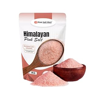 Wild Himalayan Pink Salt Coarse Grain 100% Natural Hand-Mined Unrefined Pink Salt, Triple Spring Water Washed, Pure Flavor, 80+ Minerals 2.2lb/1kg Coarse Grain