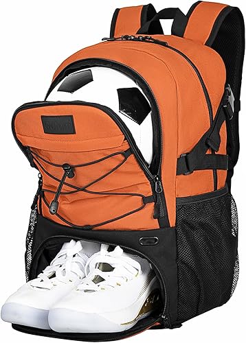Goloni  Mochilas de fútbol grandes con soporte de pelota separado y compartimento para zapatos, lo mejor para baloncesto, fútbol, fútbol, voleibol,