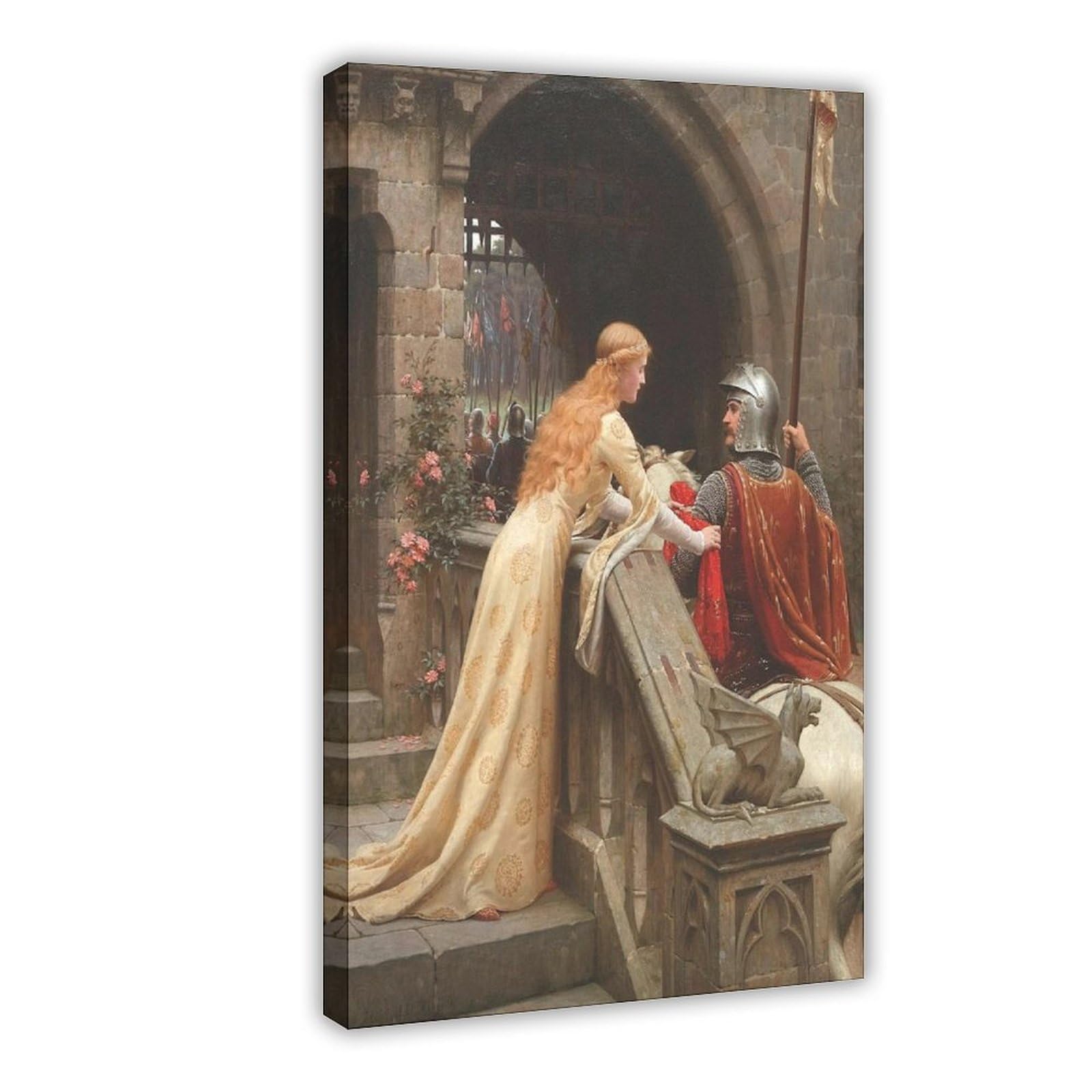 Edmund Blair Leighton God Speed! 1890 Poster Bedroom Canvas Decor Print Wall Art Office Room Aesthetic Decor Gift Frame 12x18inch(30x45cm)