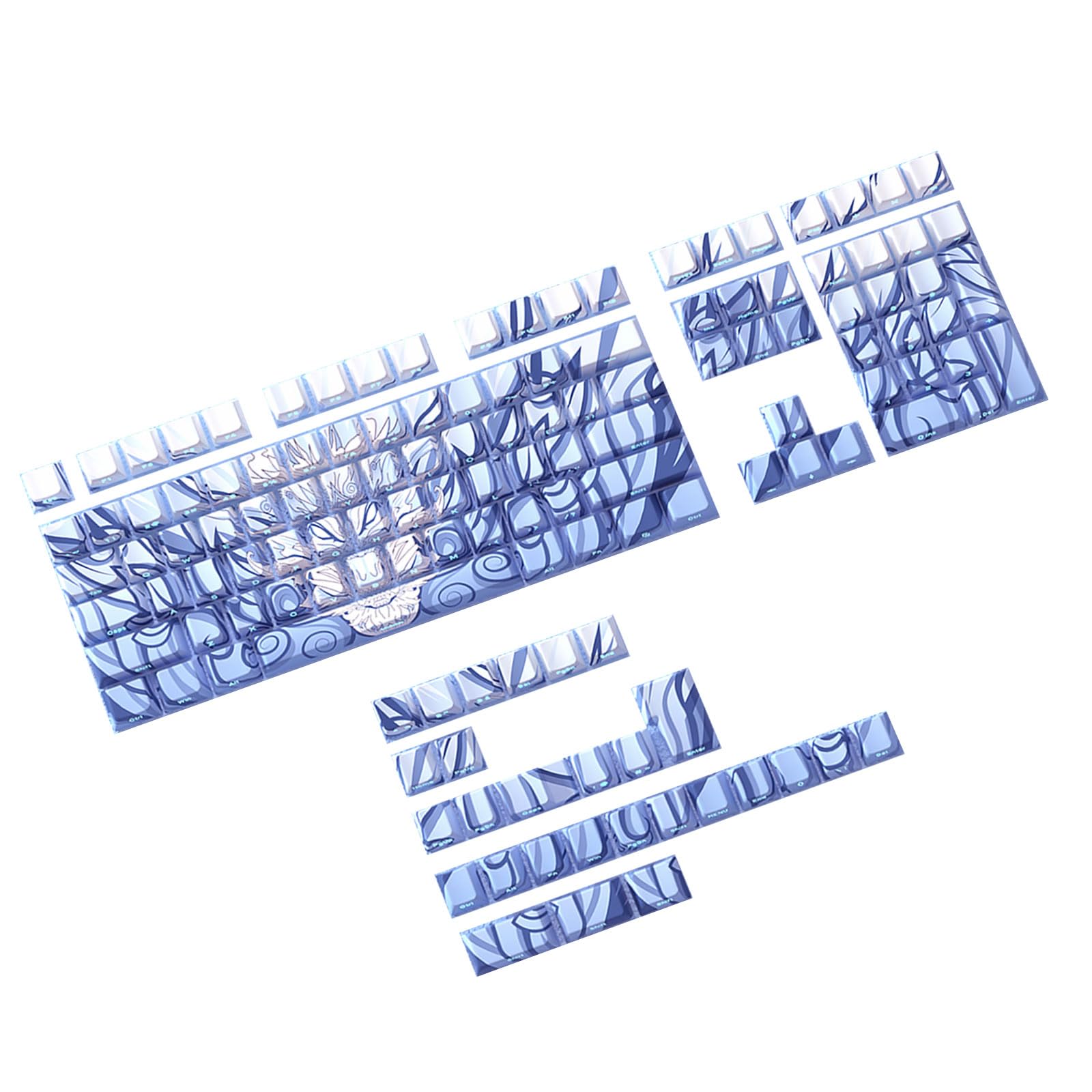 Ergonomico 136 Keycap Set Side Print Con Dragon Theme Per Programmatori E Gamers Tastiere Meccaniche