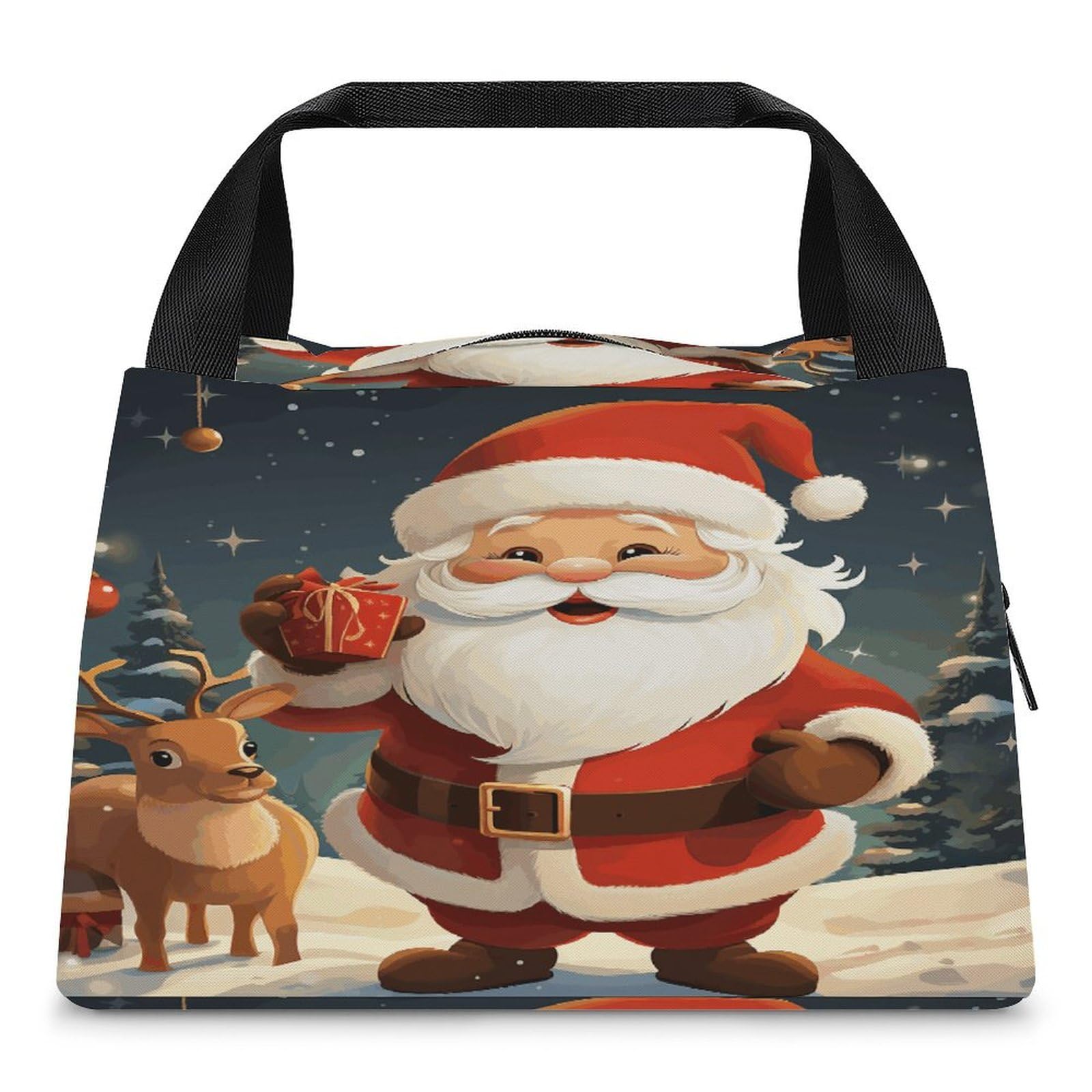 Amazon.com: Insulated Lunch Bag,Christmas Santa Claus Print