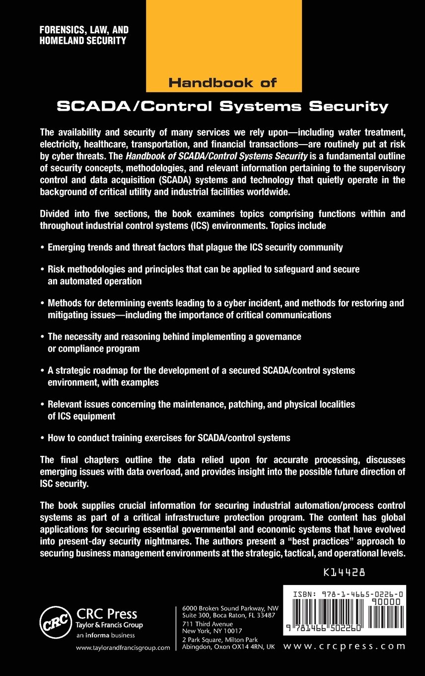 Handbook of Scada/Control Systems Security