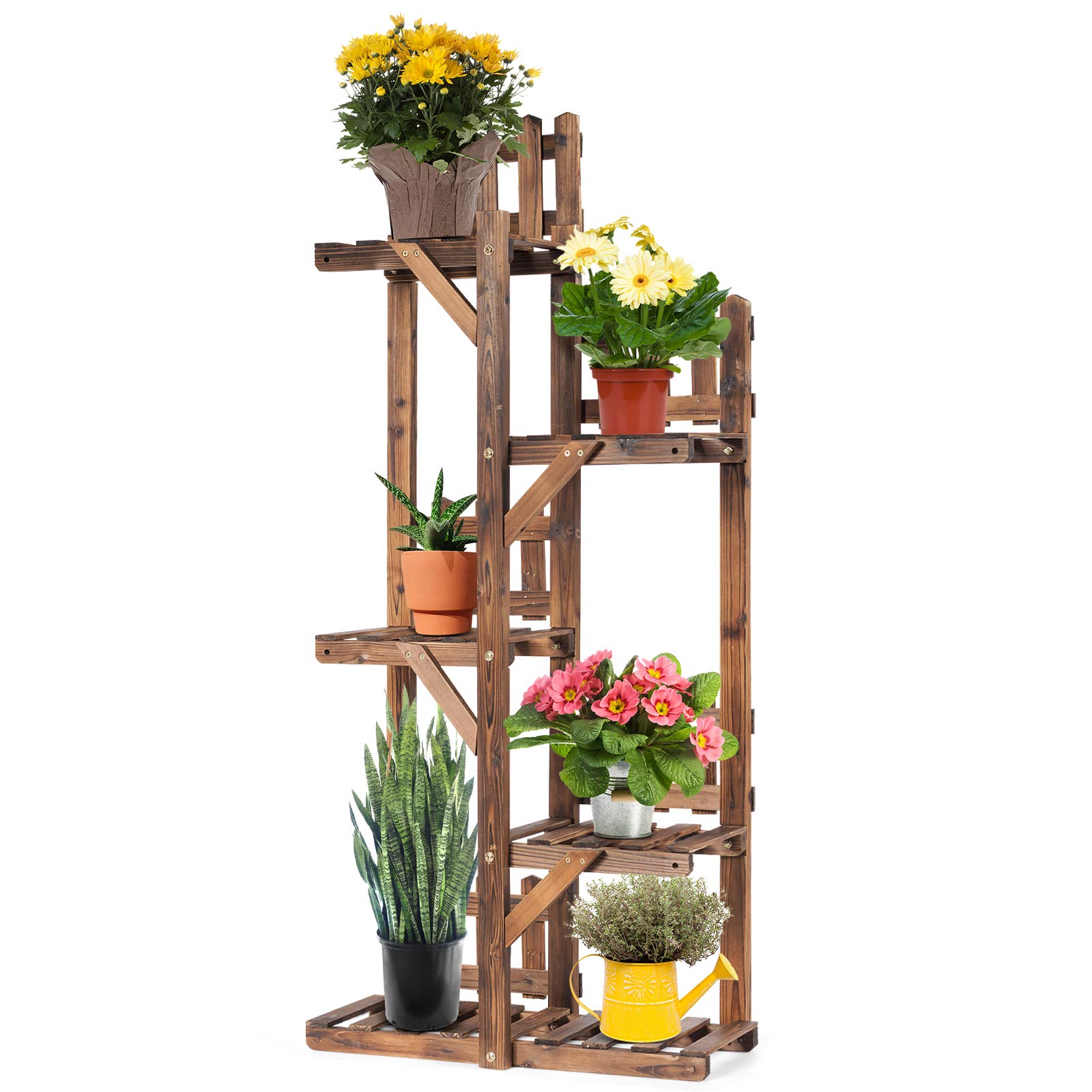 Buy COSTWAY 5Tier Stand, 6 Potted Flower Rack High Low Display Shelf