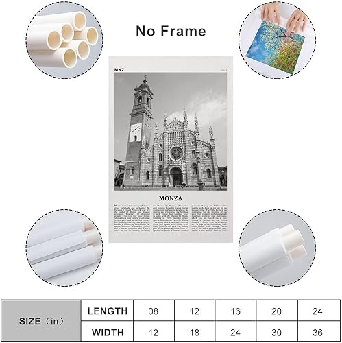 Miniatura 2 de Monza Print Black And White, Monza Wall Art, Monza Poster, Monza Photo, Monza Wall Décor, Monza Map, Poster Decorative Painting Canvas Wall Art