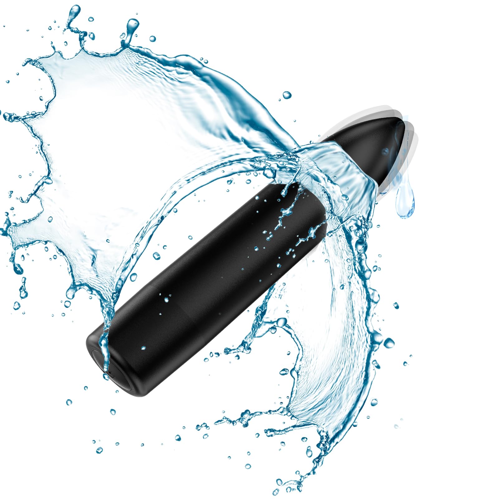 Mini vibrador bala con 10 modos para estimulación del punto G y del clítoris, ideal para parejas, discreto, negro, recargable, portátil, impermeable, apto para juegos y viajes.