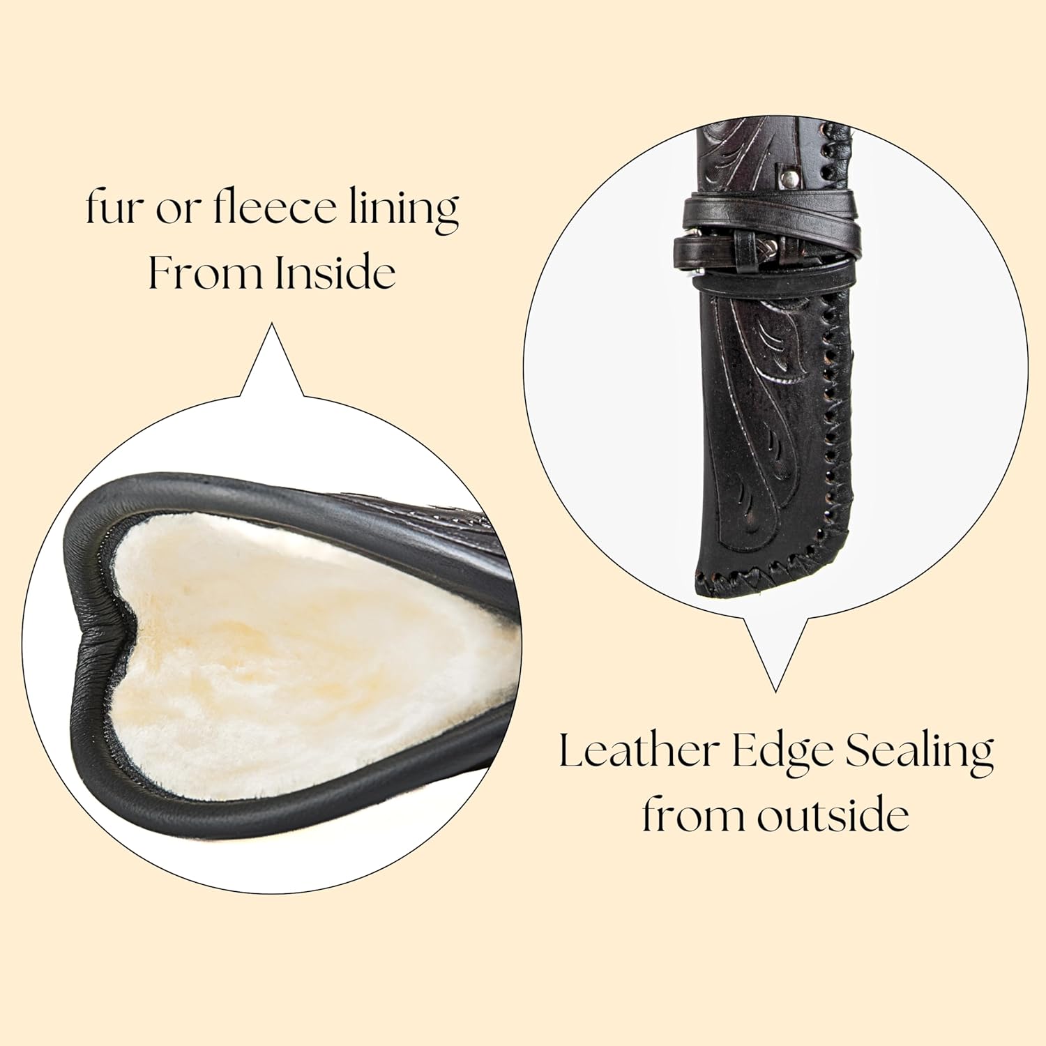 Hulara Real Leather Rifle Scabbard for Lever Action Rifle Case Shotgun Scabbard Carved Saddle Scabbard For Henry Big Boy Rifle With Padded Interior Protection