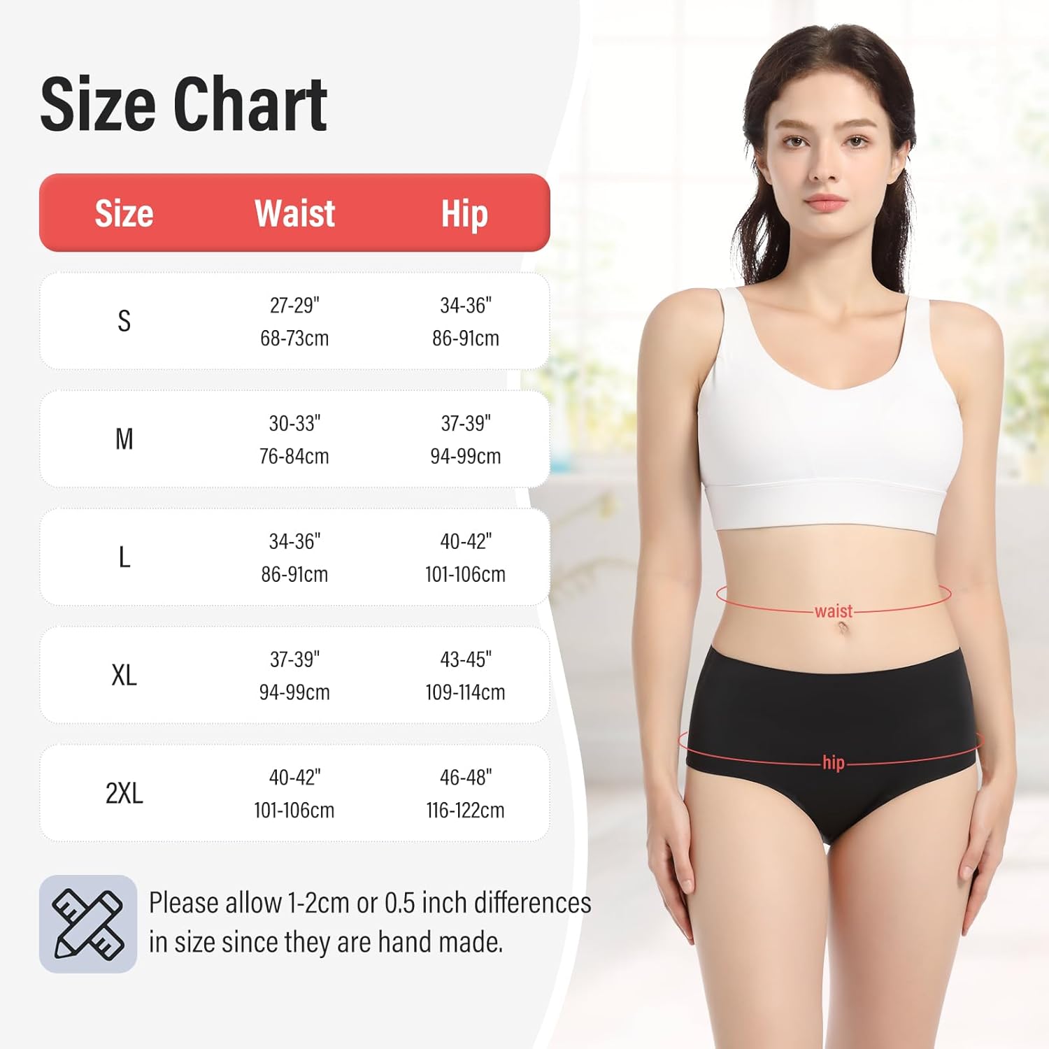 3pk Incontinence Underwear for Women 100ml High Absorbency Leak Proof Underwear for Women Washable Womens Incontinence Panties for Bladder Leaks Black XL Black - Image 6