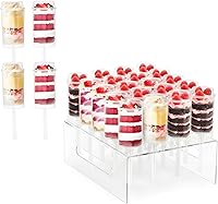 Vista 1 de ihomecooker Soporte para tartas Push Pop de 20 agujeros y 24 tiradores transparentes para tartas