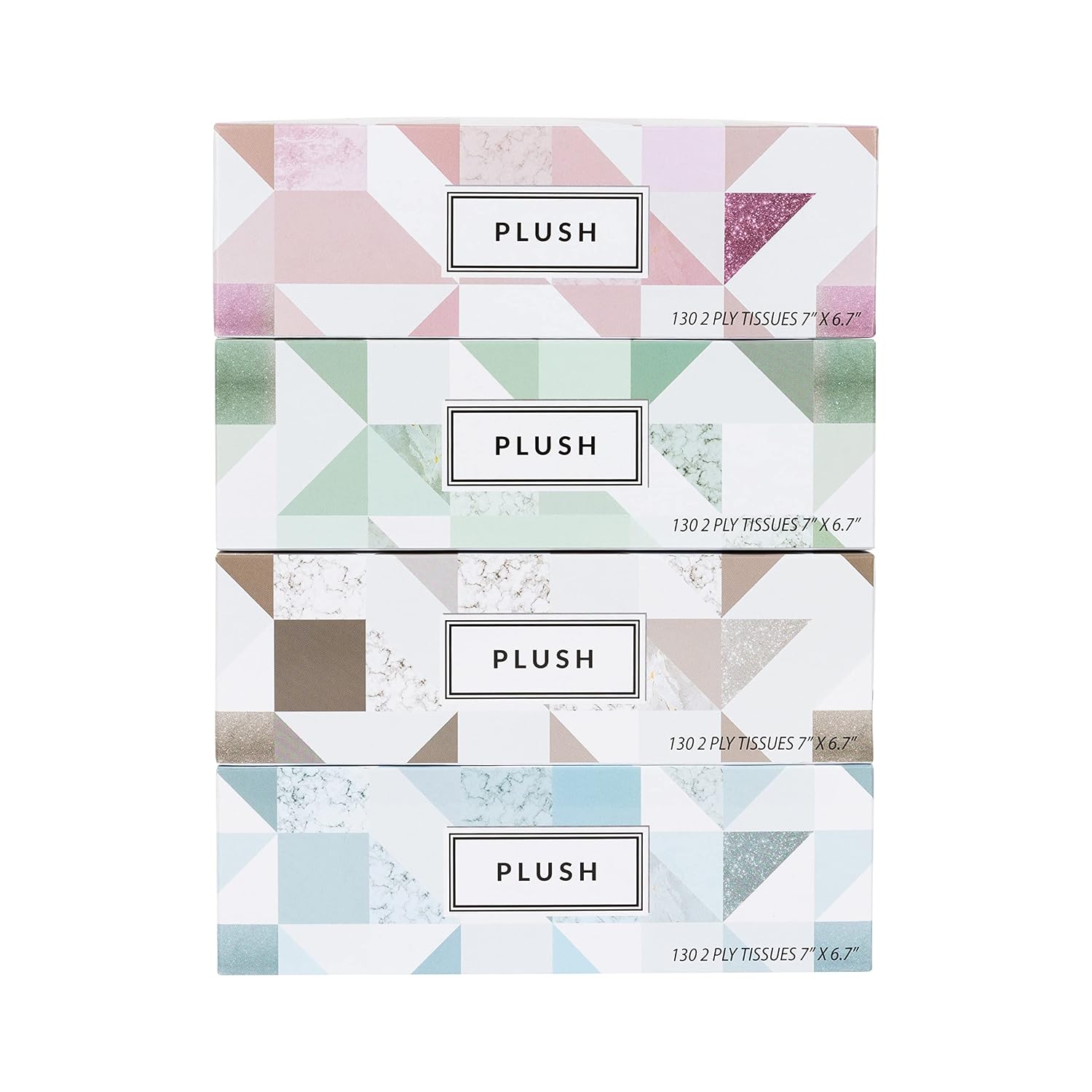 Plush Facial Tissues 130 Per Box Size 7" X 6.9" 2 Ply,Soft, Smooth, Great for Bathroom, Office, Store, School,Home, Kitche... - Review, Price and Buying Guide