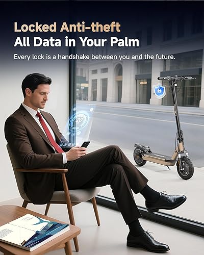 Miniatura 48 de Scooter eléctrico para adultos, motor de 800-1000 W y scooter portátil de pico de 31 MPH, alcance de hasta 31 millas, neumáticos todoterreno de 10