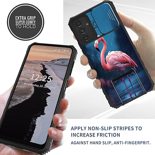 Miniatura 3 de Funda para teléfono Galaxy A13 5G para Samsung Galaxy A13 4G con cubierta deslizante para cámara y función atril, funda protectora híbrida de doble