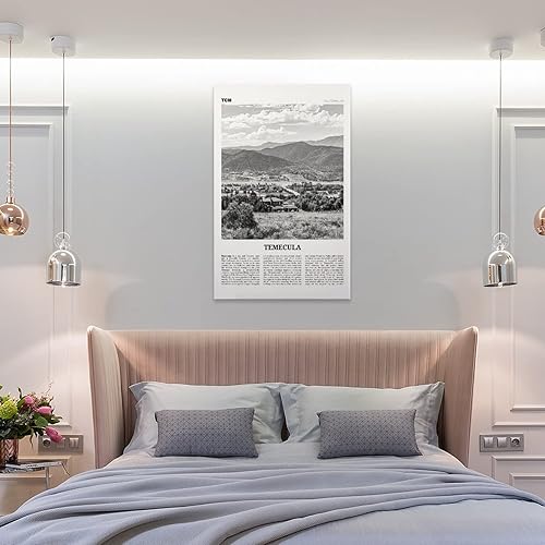 Miniatura 8 de Temecula - Póster de Temecula - Póster de pared de Temecula en blanco y negro, foto de Temecula, California, Estados Unidos, lienzo artístico e