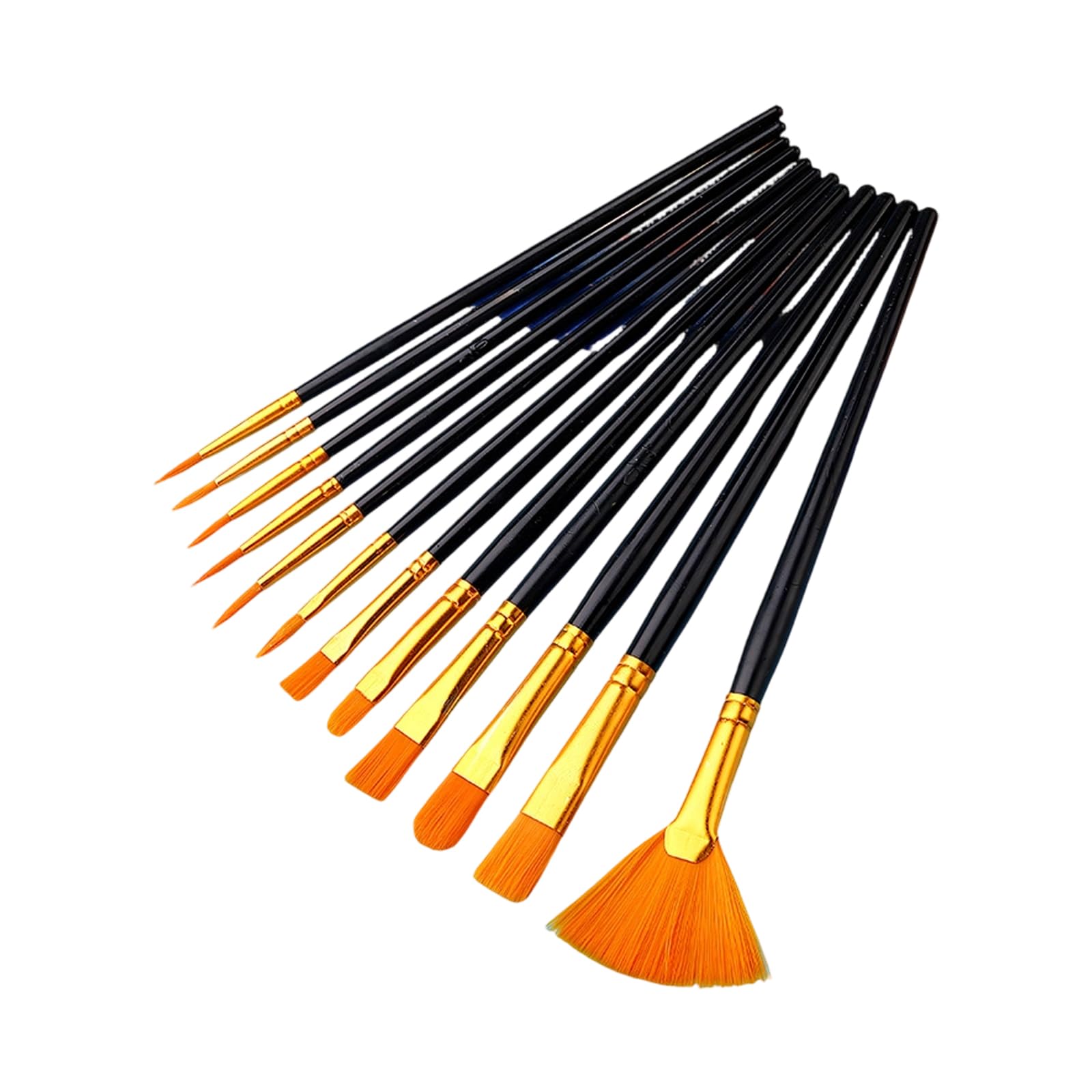 Of Professional Art Brushes Soft Nylon Hairs Fine Tip Round Flat Brush Head Artist Paintbrush Craft Painting Tool