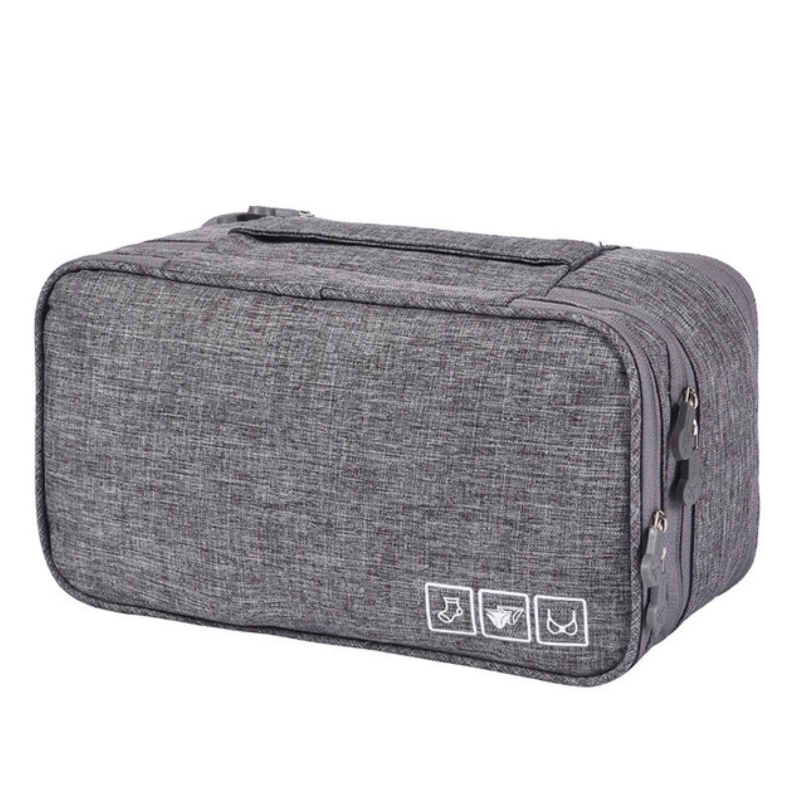 1 Pezzo Portatile Reggiseno Biancheria Intima Calzini Borsa custodie da Viaggio Impermeabili Grande capacità Trucco organizzatore Vestiti Borse di Finitura-Grigio