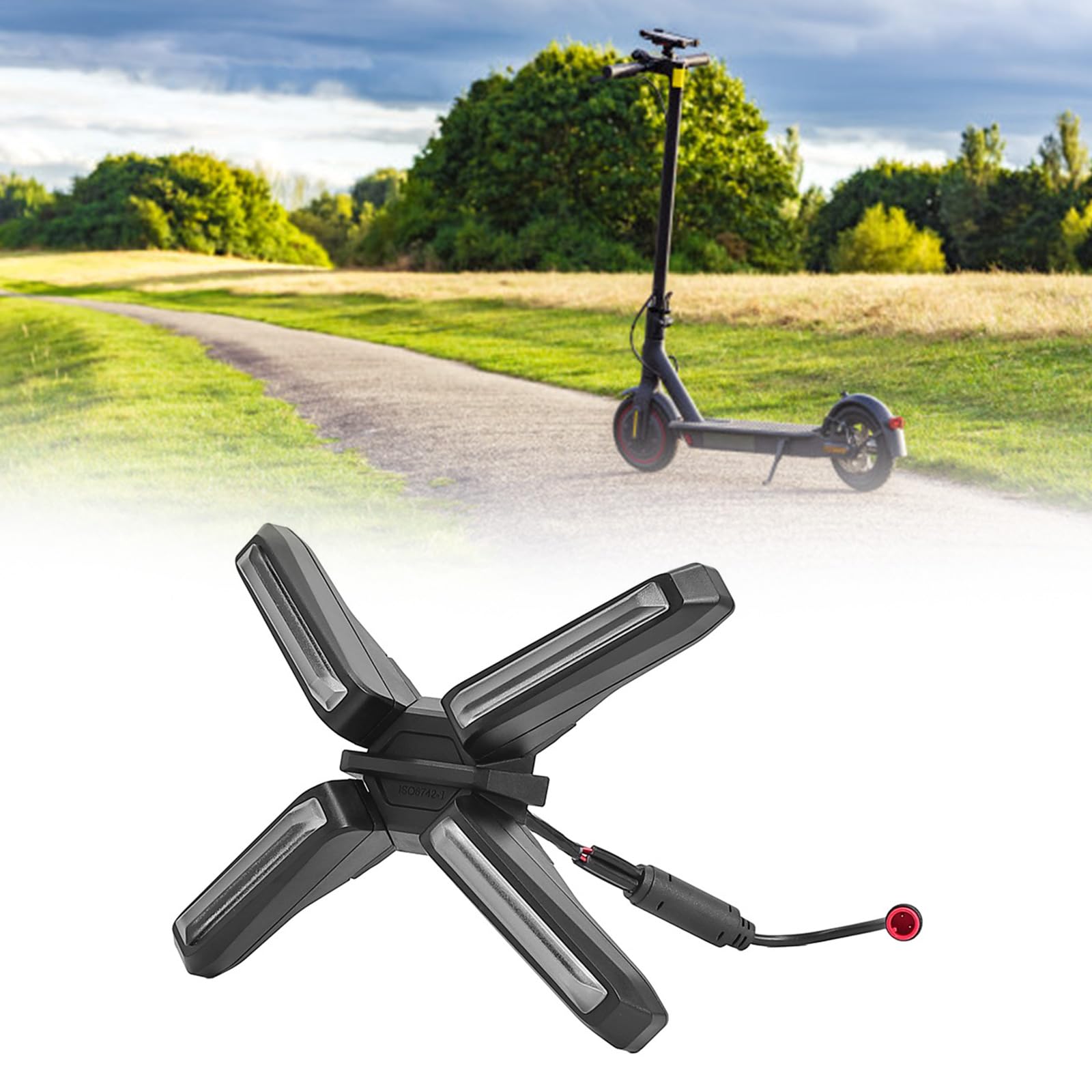 Phares étanches pour trottinettes électriques - Lumière LED lumineuse - Pour améliorer les réglages automatiques de la luminosité