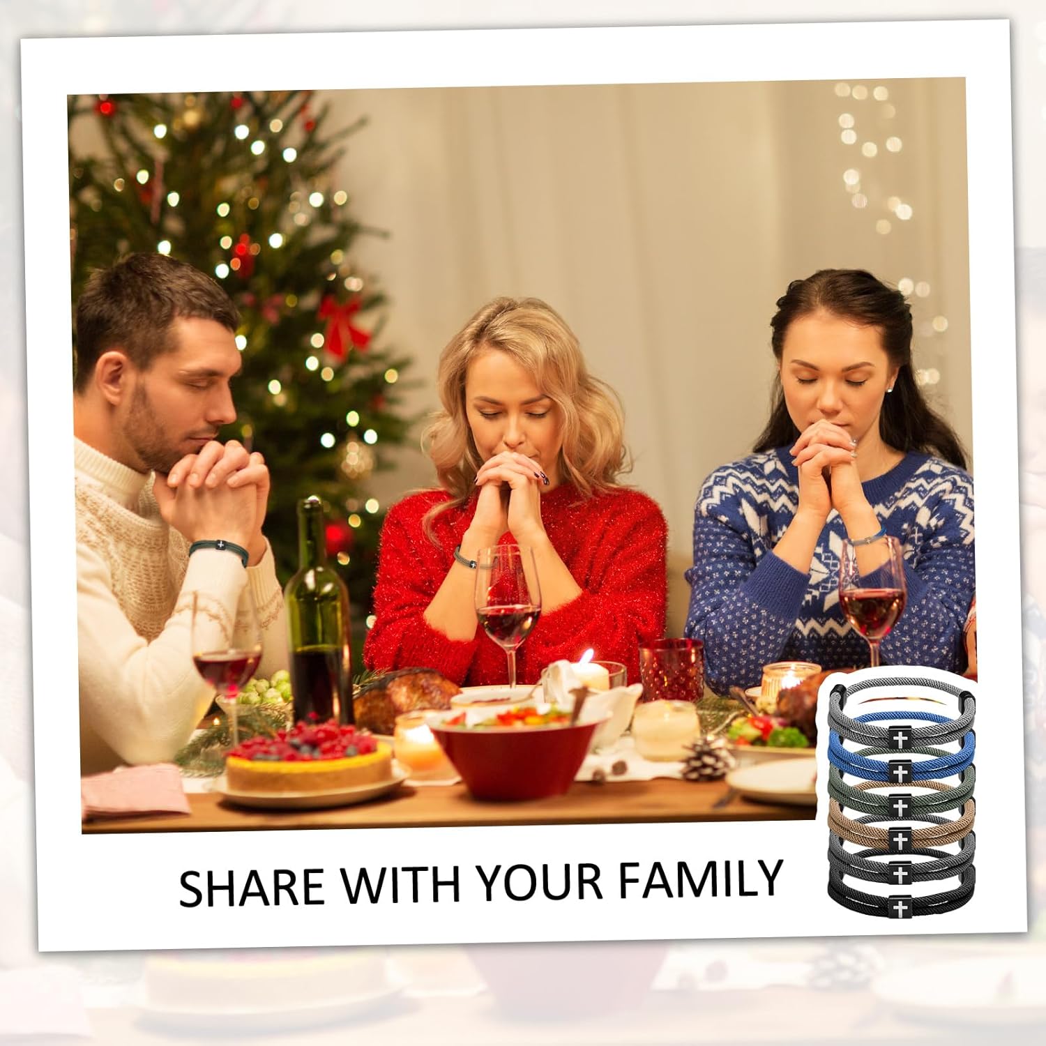 Landical 6 Pcs Braided Cross Bracelet Adjustable Rope Valentine Christian Religious Gift Jesus Bracelet for Men Women WWJD Wristband - Image 4