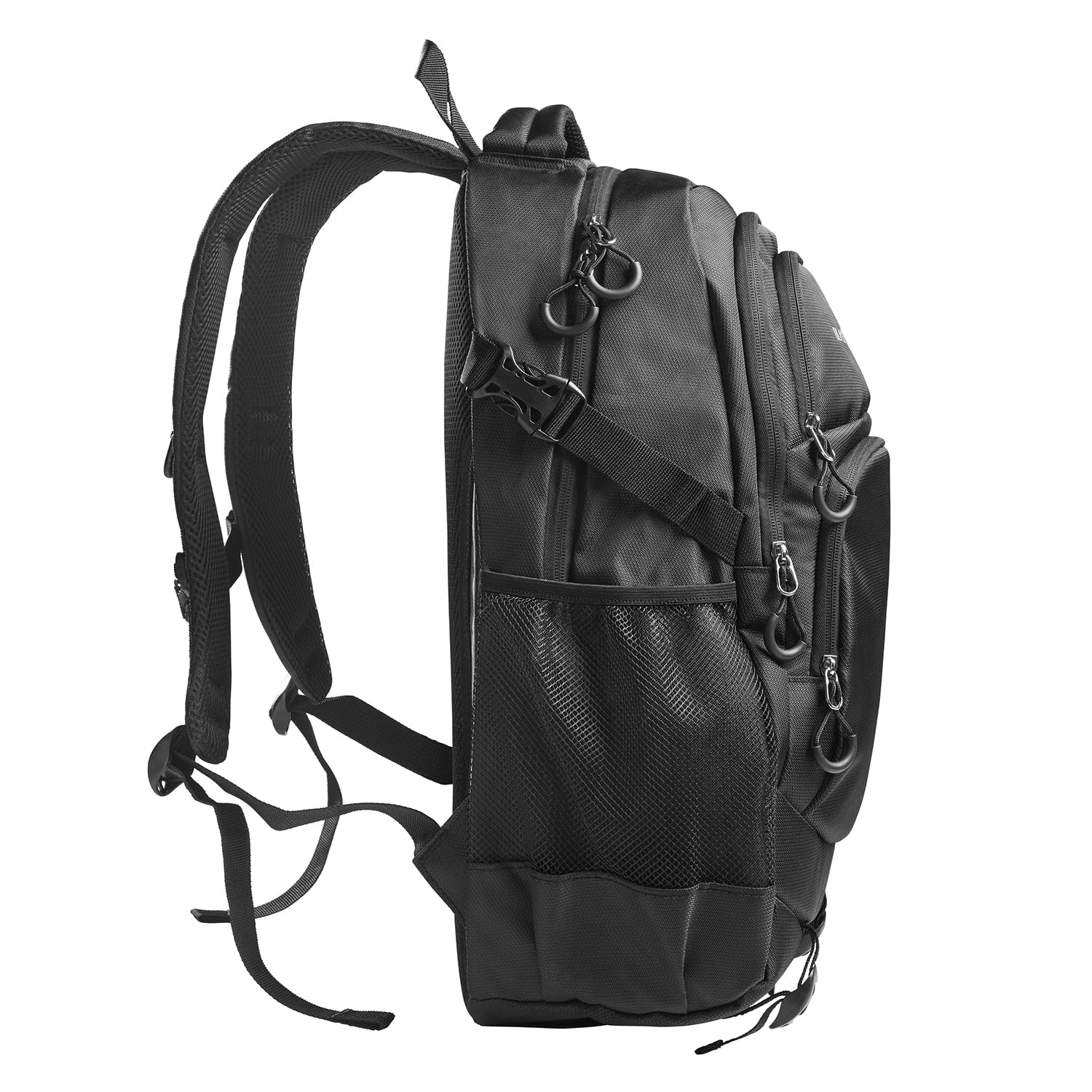 Black Crevice Tagesrucksack 35L I Leichter Freizeit- & Wanderrucksack mit 3D-Mesh Rückenpanel, Laptopfach & Brustgurt, schwarz