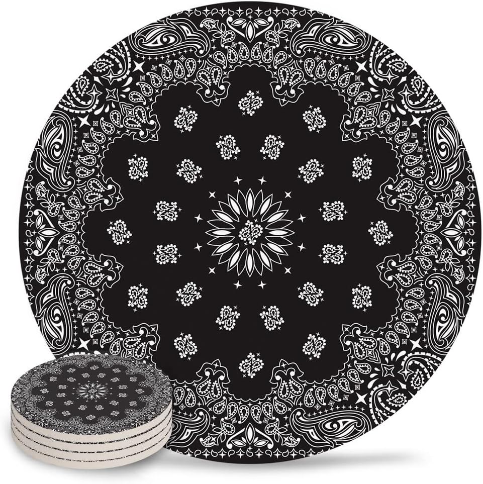 Ceramic Coasters Waterproof Tea Cup Mat Home Decor Coffee Table for Glasses