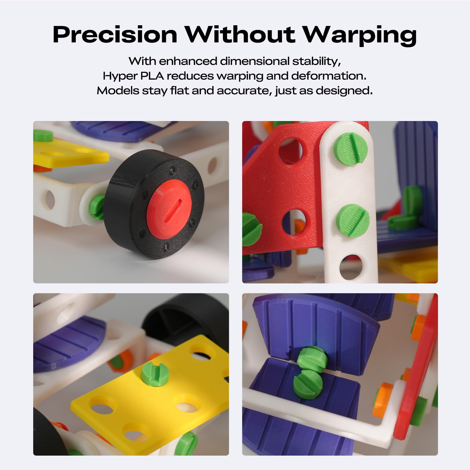 Creality Hyper PLA filament RFID, 1,75 mm, 600 mm/s, wysoka prędkość, wysoka precyzja i wytrzymałość, 15 kolorów, gładki druk 3D (2 czarne / 2 białe)