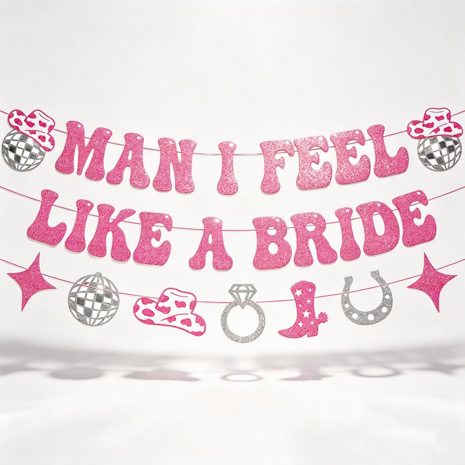 1 Pcs Bride to Be banner for Bachelorette Party and Hen Night (Pink&Silver) — image 1