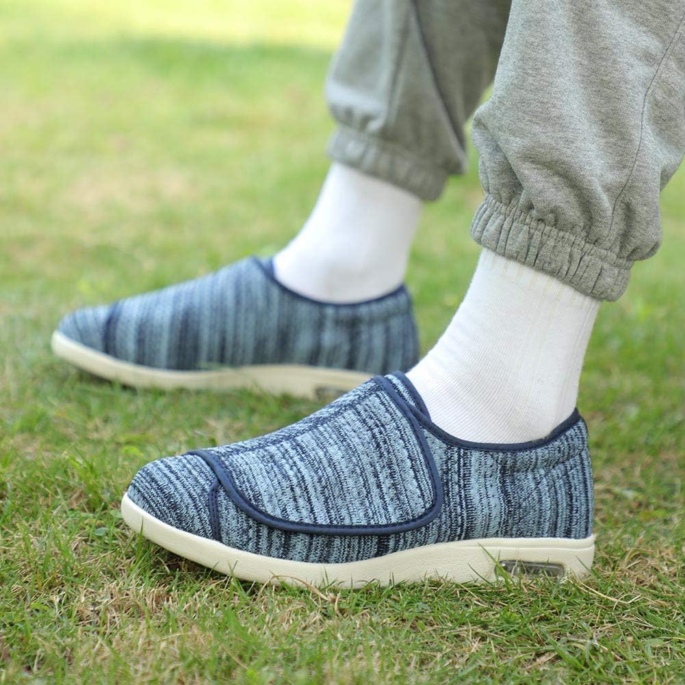 W&LESVAGO Women's Wide Width Diabetic Edema Shoes with Fully Adjustable Closures Easy On/Off, Air Cushion Walking Sneakers for Elderly Swollen Feet Outdoor - Image 7