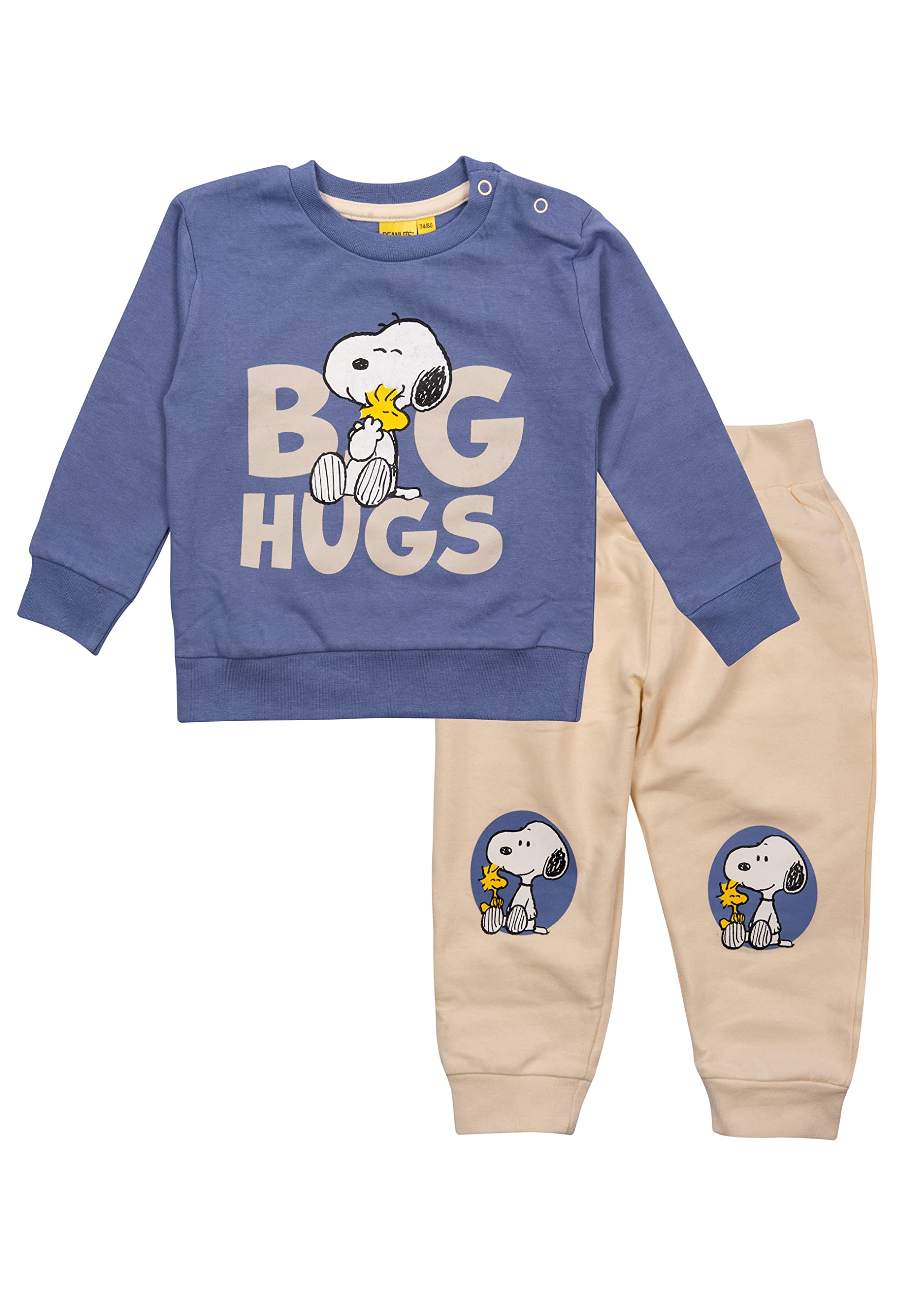 The Peanuts Snoopy Big Hugs Baby Set, Jumper Top with Trousers, 2-Piece Set, Purple/Pink