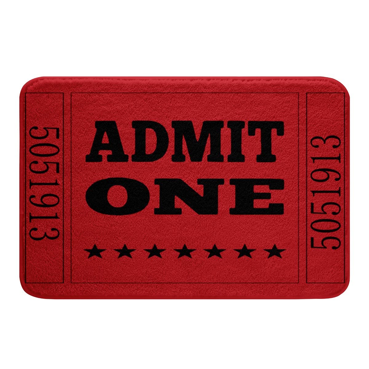 jejeloiu 16"x24" Movie Ticket Bath Mats for Bathroom Movie Theater Decor Bath Mats for Kids Women Men Ultra Soft Movie Night Bath Rugs for Shower Tub