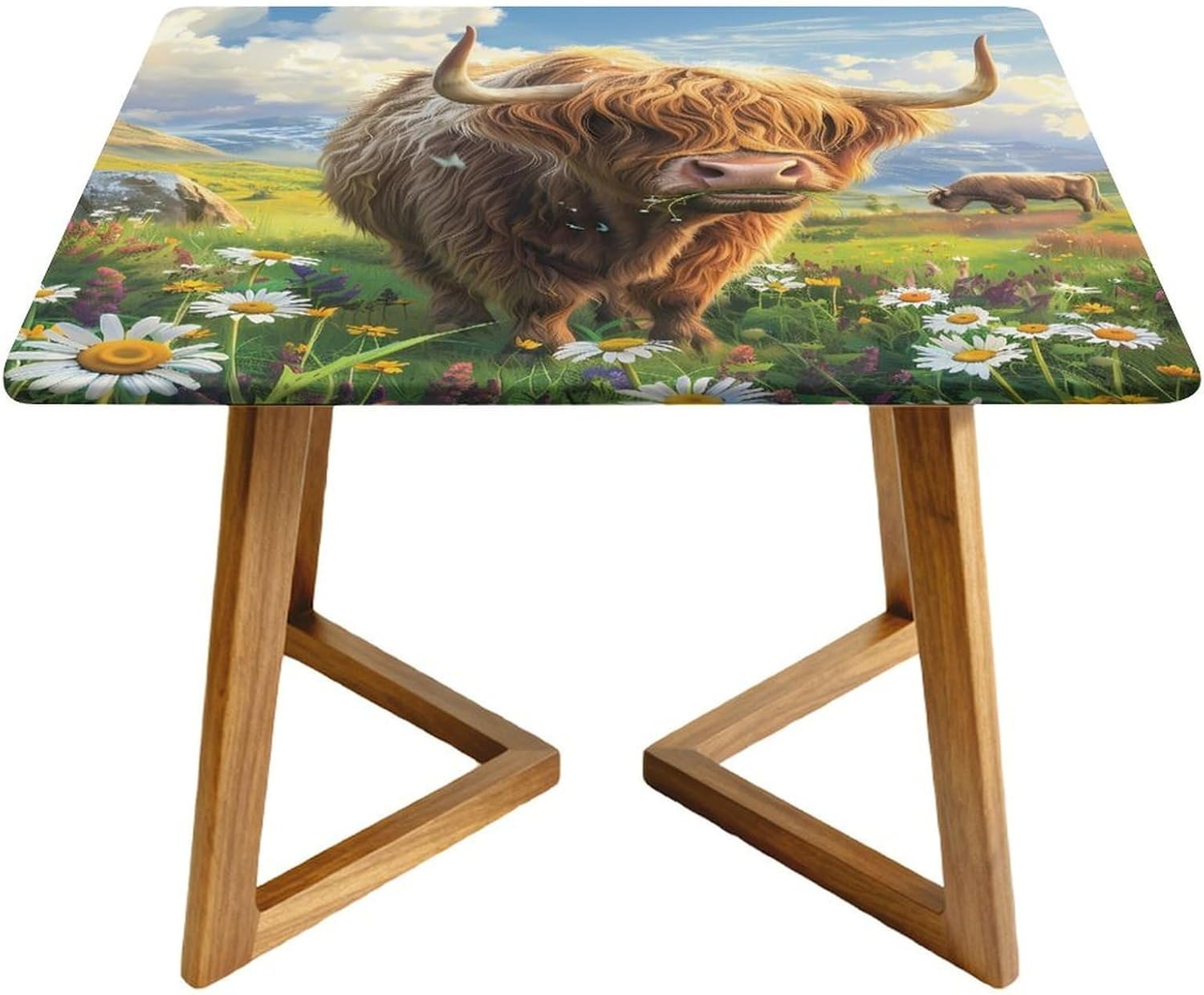Highland Cow Square Tablecloth Print Table Cloths Table Cover Wedding Party Holiday Decor