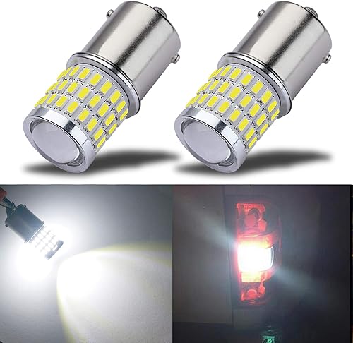 Bombillas LED, con repuestos proyector para luces traseras de apoyo o de freno, xenón blanco (6500K) Brightstar Newest 9-30V Super brillosas de baja