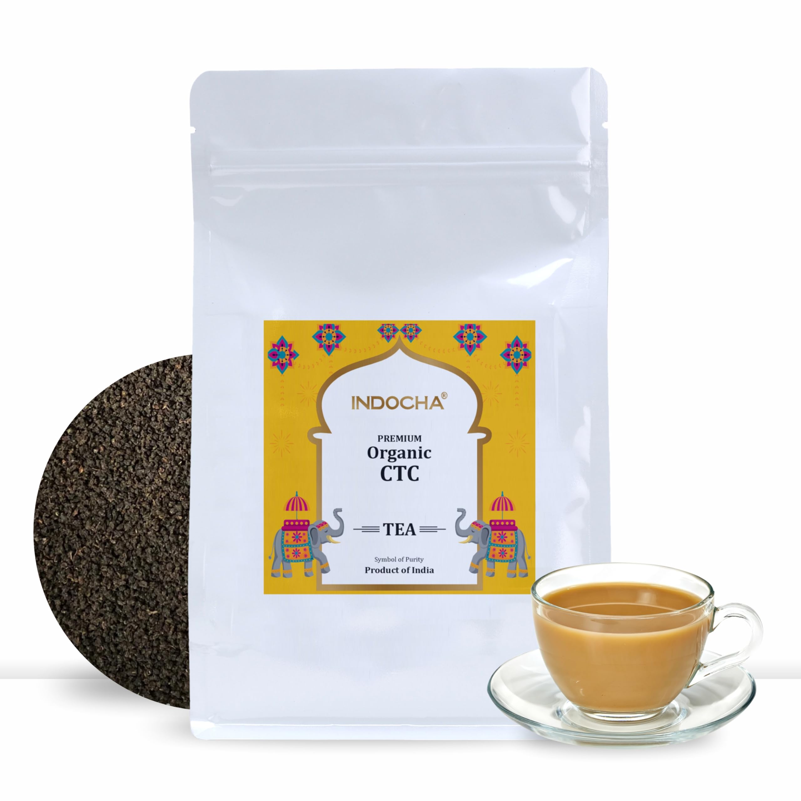 INDOCHA Organic CTC Tea | 500g | Makes the perfect Indian Chai | Garden Fresh Tea | Aromatic, Rich & Refreshing Kadak Chai | Traditional Indian Taste | Full Bodied Tea | (B0BTT6WDBW) Amazon Price History, Amazon Price Tracker