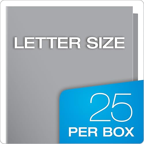 Vista 70 de Oxford carpetas laminadas con capacidad para 100 hojas, con dos bolsillos, 25 unidades (51704), Negro