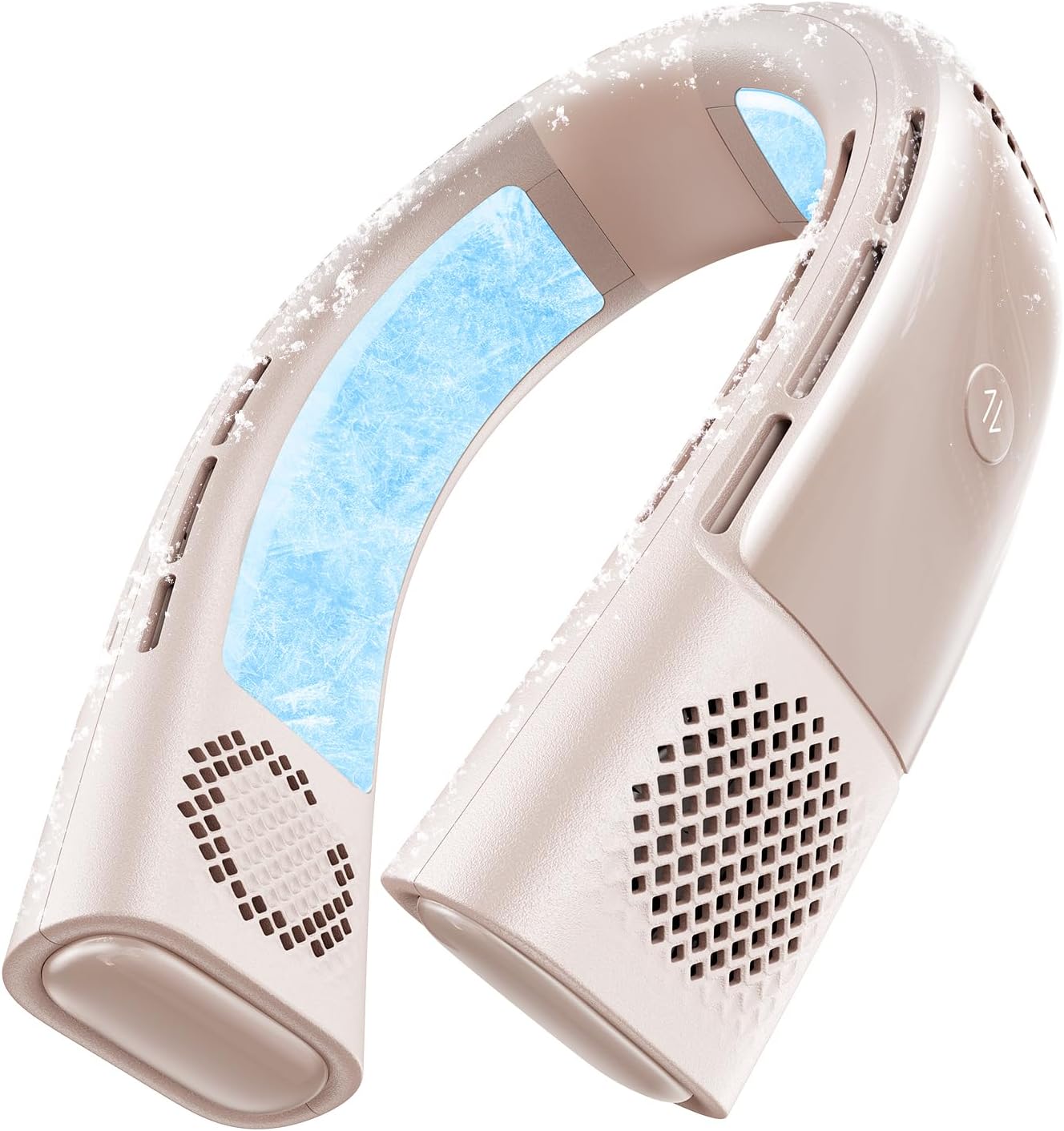 COOLiFY 2S Lite Neck Air Conditioner, Long Battery Life Cooling Neck Fan, Lightweight & Comfortable, Hands-Free Wearable AC for Commute, Work, Travel. Apricot