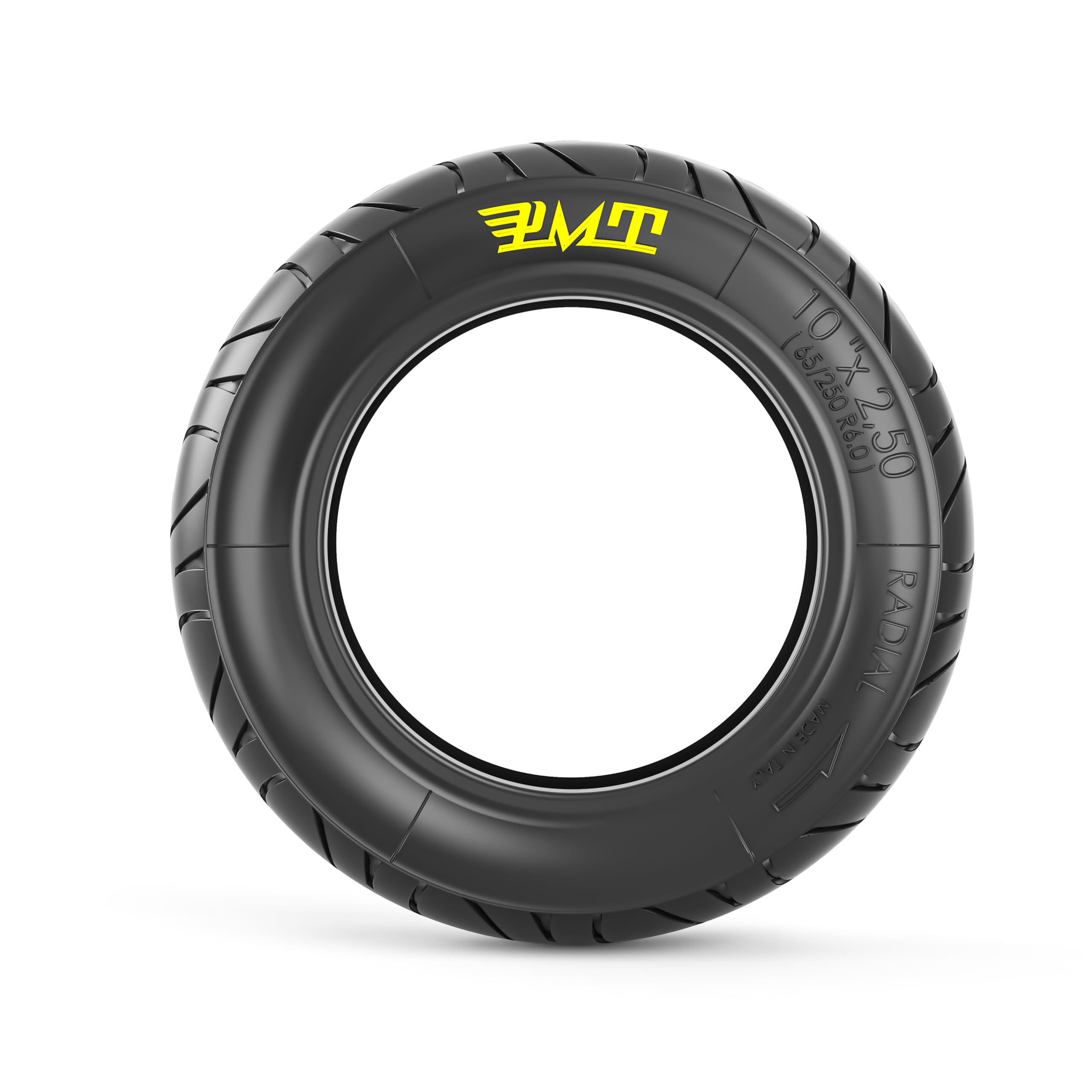 PMT e-Fire Pneumatico Radiale 10x2.50" (R6.0) Tubeless, Grip Racing, Made in Italy, compatibile con Dualtron Spider/Eagle Pro, Kaabo Mantis 10, Zero 10X, Inokim Quick 4