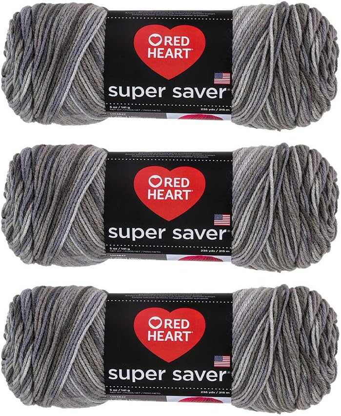 Red Heart Bulk Buy Super Saver Yarn (3-Pack) (Dove)