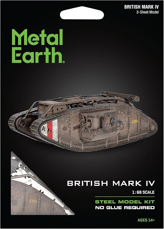 Metal Earth British Mark IV Tank 3D Metal Model Kit Fascinations