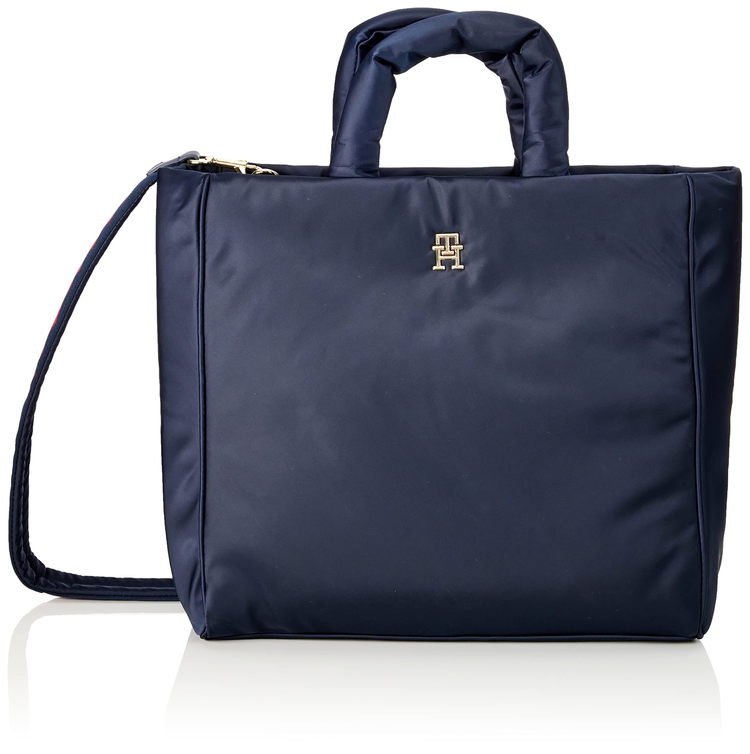 Tommy Hilfiger Mujer Bolso Tote TH Flow Tote Solid con Cremallera, Azul (Space Blue), Talla Única