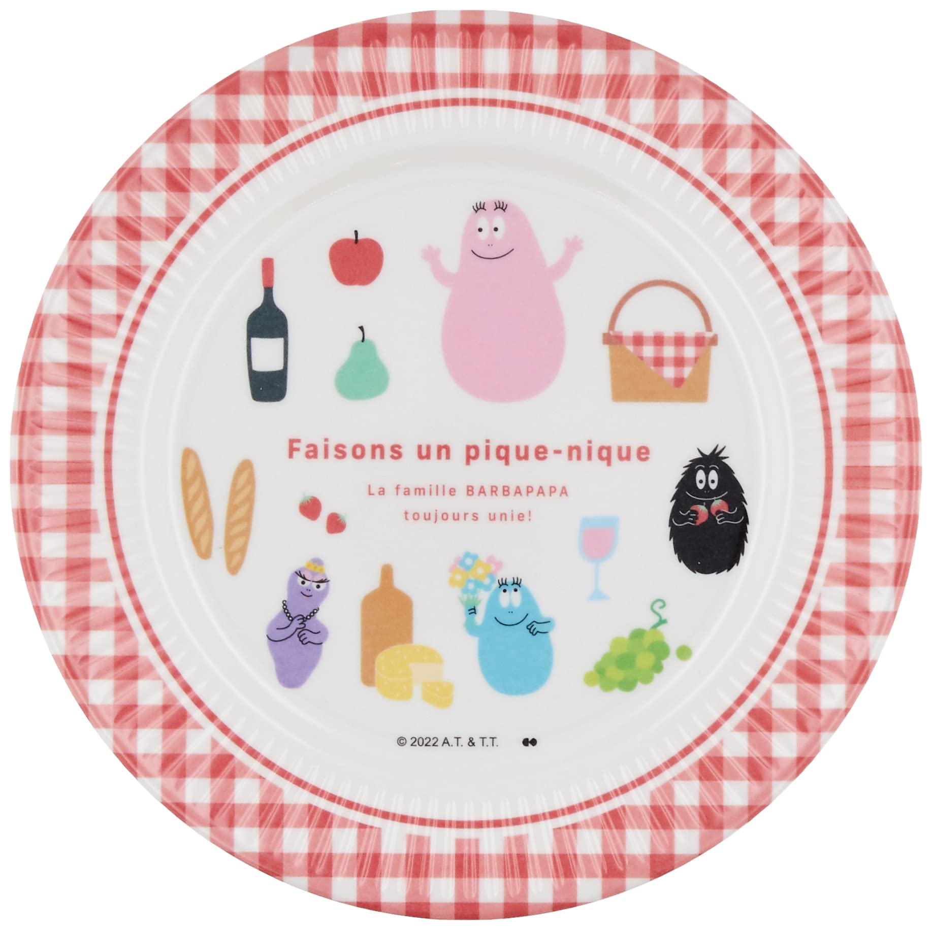 Amazon.co.jp: 大西賢製販 バーバパパ メラミンプレート PIQUE-NIQUE