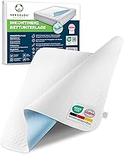 Sensalou Incontinence Pad 75 x 90 cm, Waterproof Incontinence Pad for Bed, Washable, Breathable