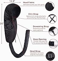 Vista 2 de Accesorio para secador de pelo para mujer: gorra de acondicionamiento profundo ajustable extra grande para cabello rizado natural, uso doméstico