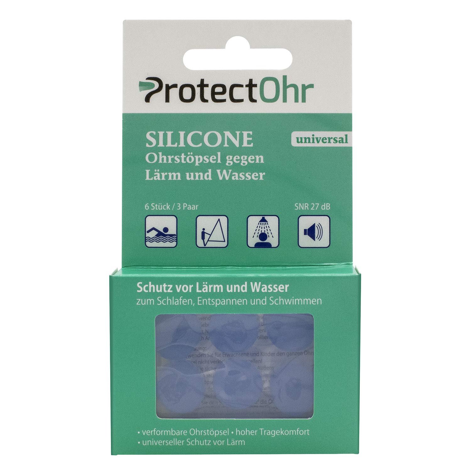 Tophomer 3 paar zwemmen oordopjes 6 kleuren waterdicht herbruikbare siliconen oordopjes voor zwemmen douchen slaap zwemmen waterbescherming geel/blauw/roze/groen/oranje/zwart