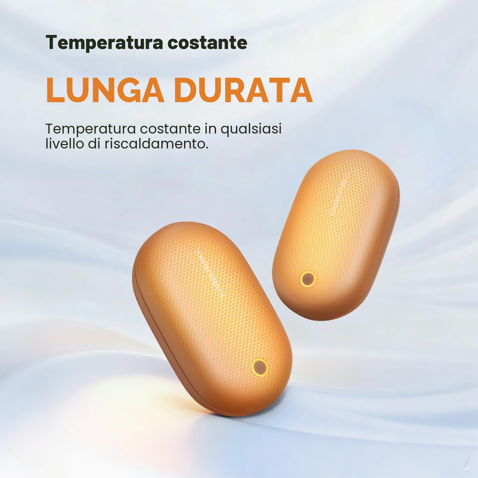 Set 2 scaldamani elettrici – divisibili a magnete, riutilizzabile, riscaldamento express, ricaricabili USB con laccetto, 8 ore compatto per bambini, sci e outdoor inverno