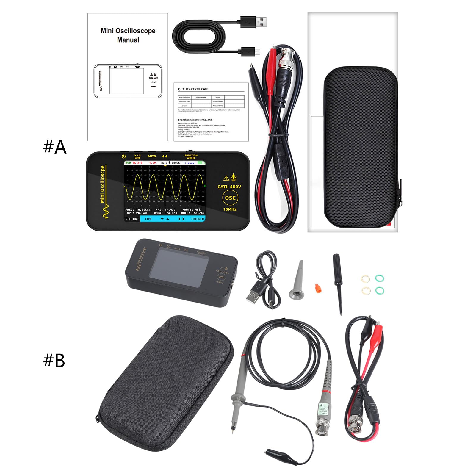 Oscilloscopio portatile digitale da 3,2 pollici con display a colori per analisi accurata dei segnali in varie applicazioni Oscilloscopio digitale